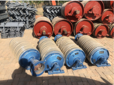 Drive pulley for belt conveyor power transmission