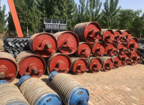 Drive pulley and conveyor drum stock for bulk handling