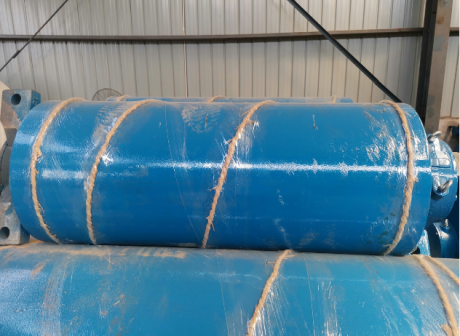 Blue steel bend pulley for conveyor belt system