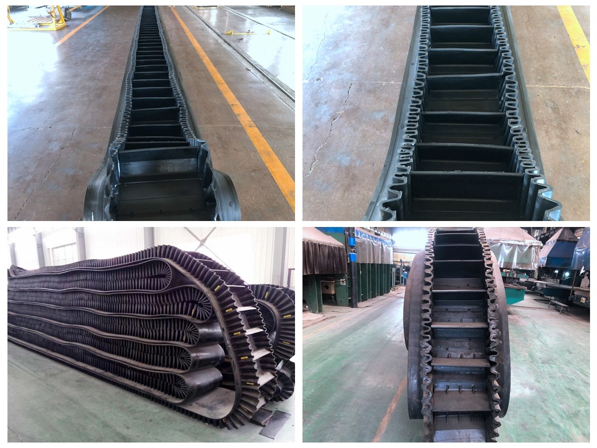 Custom sidewall conveyor belt for bulk material handling