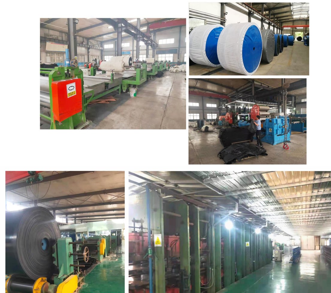Conveyor belt production workshop and manufacturing process